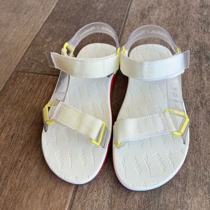 NEW! Papete + Rider Sandal Size 10 Women’s White Neon Yellow Red Support Comfy